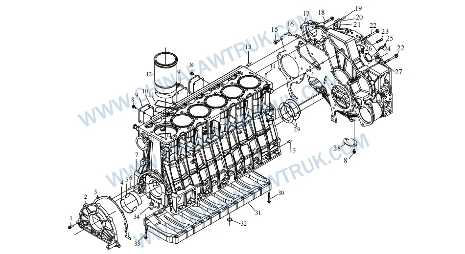 Ensemble de bloc-cylindres FAW